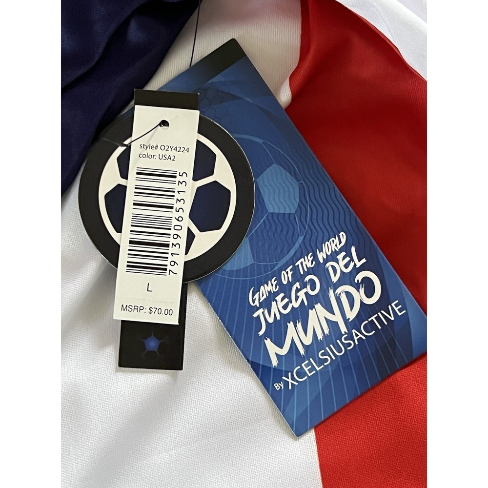 NWT USA Soccer Xcelsius Active Game Of The World Shirt Men's LARGE - Picture 4 of 7